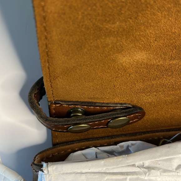 Patricia Nash Distressed Leather Caprina Crossbody - Cognac - Picture 6 of 8